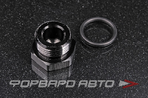 Фитинг заглушка ORB10 с резиновым кольцом, алюминий, черный AB88 