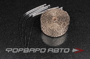 Купить Термолента 50 мм - 10 м, 1100°C, титановая нить, коричневая, 4 нержавеющих хомута 5 мм * 300 мм EPMAN EP-WR15TI Термолента 50 мм - 10 м, 1100°C, титановая нить, коричневая, 4 нержавеющих хомута 5 мм * 300 мм EPMAN EP-WR15TI