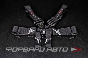 Ремни 6-ти точечные, 3"+2" HANS FIA 8853-2016 (до 2028 года) черный RAEMCO C-06BK-H-AL