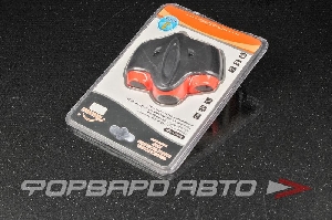 Разветвитель прикуривателя на 3 гнезда, с удлинит, разъем для прикур. KS-AUTO 