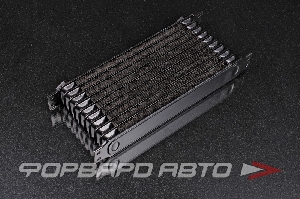 Радиатор масляный 300*135*50 10 рядов универсальный вход M22, под шланг AN10 (маслокулер / oil cooler) черный AUTOBAHN88 
