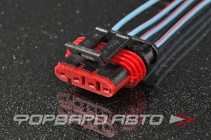 Разъем 4-х контактный бензонасоса, датчика уровня топлива (с проводами) CARGEN AX308