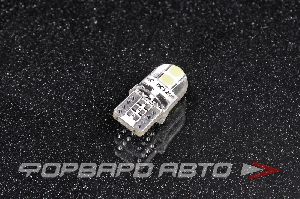 Лампа светодиодная 12V T10 4SMD 3030 (W2,1-9,5d) белая, силикон KS-AUTO Т10 SMD4 (3030C) S