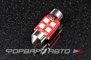 Лампа светодиодная 12-24V T11 4SMD (салонная 31мм) 3030, биполярная, радиатор KS-AUTO 1131 SMD 4 (3030)