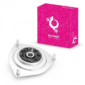 Опора передней стойки ВАЗ 2190 с ЭУР в сб.с подш. и болтами (смещение 12мм.) БелМаг BM.9357