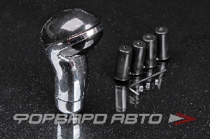 Ручка КПП декоративная хром/черн. TORINO 