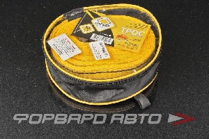 Трос буксировочный 10т, 5м (лента, 2 крюка) сумка ГЛАВДОР GL-21