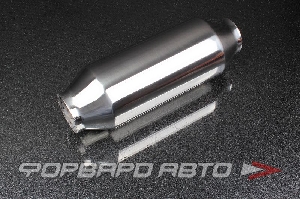 Резонатор универсальный вход/выход = 64 мм, D корпуса = 103 мм, длина = 300 мм (нержавейка, полированная) AUTOBAHN88 