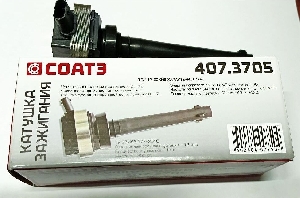 Катушка зажигания ГАЗ дв 405-406-409 УАЗ Евро-3 на каждую свечу (с наконечником) СОАТЭ 407.3705