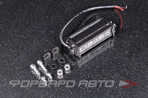 Фара светодиодная 12V/24V 18W 6000К, 3 диода, дальний свет 105*30*50мм прямоугольная SKYWAY S07201076