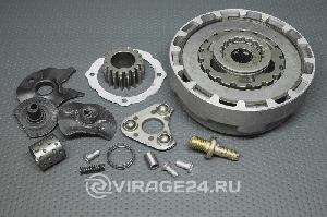 Сцепление в сборе Alpha,Storm Indigo WM,50-110 сc(полуавтомат)(корзина сцеп+толкатель+рычаг сцеп.) с  