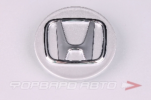 Колпачок ступицы для литых дисков Honda, D64/70мм,  h11.3-14.8мм, Silver+3D хром лого, <> HD-05