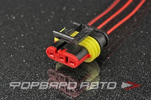 Разъем 3-х контактный катушке зажигания (с проводами) CARGEN AX365