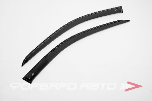 Ветровики перед Lada Largus 2012 2-х дв, черные COBRA TUNING V0029/В0029