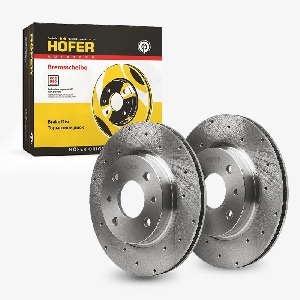 Диск тормозной ВАЗ 2110 R-13 вентилир. перфорированный (2шт) HOFER HF 130 208