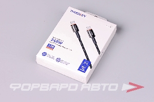 Кабель USB Type-C/Type-C  240W, черный 1.5м THREEKEY  TK-NB08
