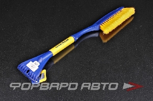 Щётка-смётка со скребком (58 см) полимерная щетина, антискользящая ручка,морозостойкий пластик GOODYEAR GY000202