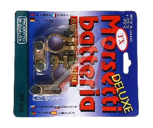 Клемма аккумуляторная латунь (P+/N-) блистер 2шт MORSETTI BATTERIA BT-008