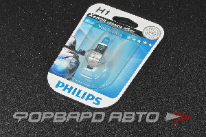 Лампа H1 12V 55W Blue Vision блистер PHILIPS 12258 BVUB1