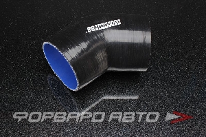 Патрубок силиконовый 80 мм, 45°, чёрный AUTOBAHN88 