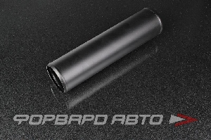 Патрубок алюминиевый 76 мм прямой черный AUTOBAHN88 