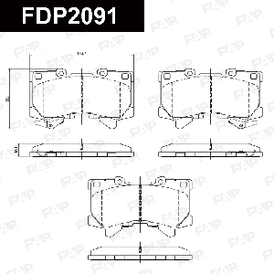 Колодки тормозные FAP FDP2091