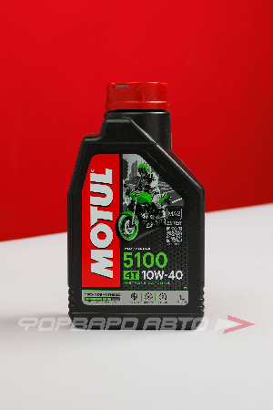 Масло моторное 10W40 1л, 4T 5100 Moto SM/SL/ SJ/SH/SG MA2 MOTUL 112124