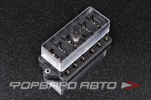 Блок для флажковых предохранителей ЕВРО, на 6 гнезд <> 