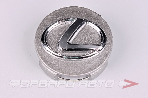 Колпачок ступицы для литых дисков Lexus, D55/62мм, Grey+3D хром лого, <> LX-04