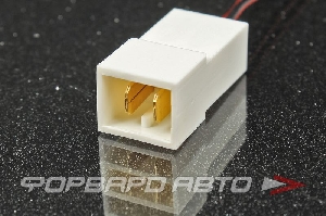 Разъем 2-х контактный штыревой серии 6.3 (с проводами) CARGEN AX37202