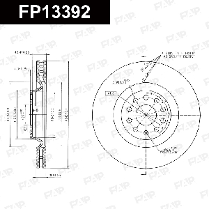 Диск тормозной FAP FP13392
