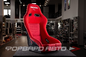 Сиденье спортивное - нерегулируемое "ковш" + салазки, красное, Lowmax MR BRIDE STYLE DJL-MR-A, LARGE