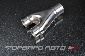 Патрубок выхлопной системы Y-pipe 63 - 51/51 * 205 мм нержавеющая сталь AUTOBAHN88 