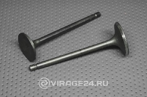 Клапаны ГРМ 167FMM (250СС) (КОМПЛ.)(впускной:длина 91 мм, D юбки 34 мм, d стержня 5,5 мм;выпускной:д  