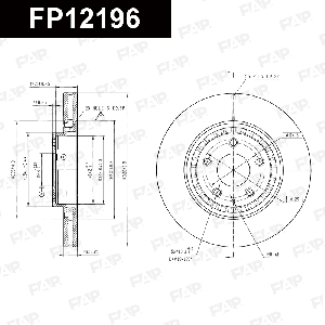 Диск тормозной FAP FP12196