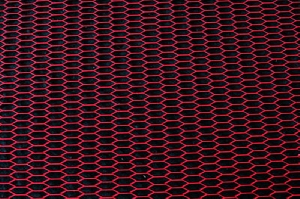 Сетка для бампера/радиатора HONEY 1200*400 мм, шестиугольник - 22 мм, красная PROSPORT RS-03291