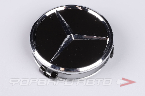 Колпачок ступицы для литых дисков Mercedes, 70-76/75 мм h7.5-17 Black <> Mercedes, 70-76-75mm