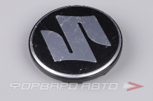 Колпачок ступицы для литых дисков Suzuki, D55/62мм, Black/silver, Save Car 18_62мм_ST_КИК(Рапид)