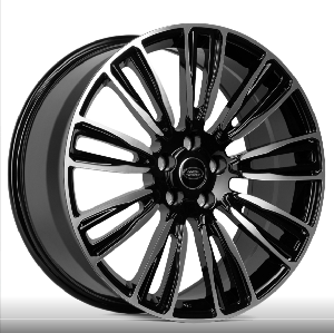 Диск колесный Land Rover Range Rover 5*120 R22" 9,5J ET45 DIA 72,6 FG405 чёрный + полированные спицы SKILL FG405