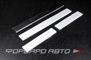 Накладки на пороги нержав. сталь Mitsubishi (Asx, Autlender, Lancer-x) (4шт.)  