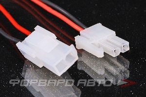 Разъем 2-х контактный комплект папа+мама (с проводами) CARGEN AX3032