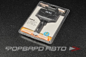 Разветвитель прикуривателя на 3 гнезда 12-24V, индикатор включения, черый KS-AUTO 