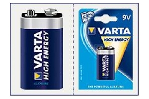 Элемент питания 6F22 4922 HIGH ENERGY (крона) VARTA 