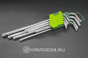 Набор ключей Torx с отверстием Т10-Т50 длинных ДЕЛО ТЕХНИКИ 563592