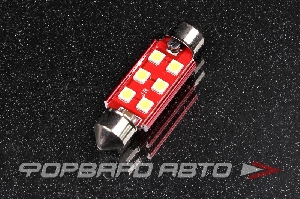 Лампа светодиодная 12-24V C5W (салонная 39мм) 3030 , белая KS-AUTO 1139 SMD6