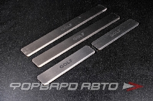 Накладки на пороги нержав. сталь Volkswagen Golf (4шт.)  