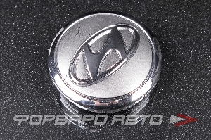 Колпачок ступицы для литых дисков Hyundai, D58/65мм, Silver+3D лого+хром ободок Китай Hyundai, 58,6/61