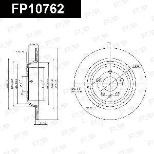 Диск тормозной FAP FP10762