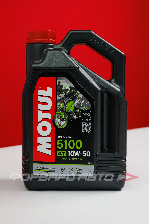 Масло моторное 10W50 4л, 4T Technosynt/Ester  5100 SM/SL/SJ/SH/SG MA2 (п/с) MOTUL 104076