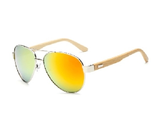 Очки-авиаторы солнцезащитные, бамбуковые дужки ФОРВАРД АВТО 